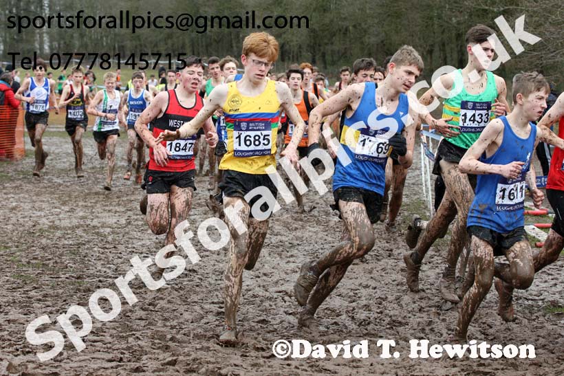 Boys under-15s 2018 British Inter Counties Cross Country Champs., Prestwold Hall, Loughborough. Photo: David T. Hewitson/Sports for All Pics